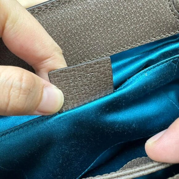 Gucci Ophidia Chain Brown Small Canvas Shoulder Bag 899-081425 - Picture 12 of 13